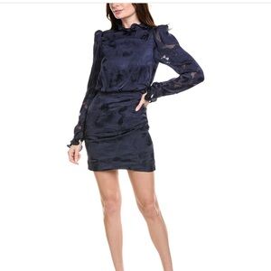 SALONI Daybreak Jacquard Silk-Blend Mini Dress